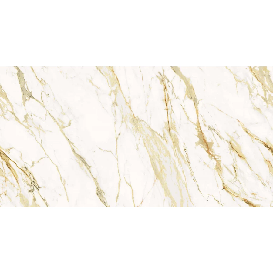 Плитка керамогранитная Azario Calacatta Royal Gold Carving H18004004G 120х60 см