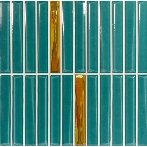 Плитка настенная Monopole Melody Turquoise глянцевая бирюзовая 20x20 см