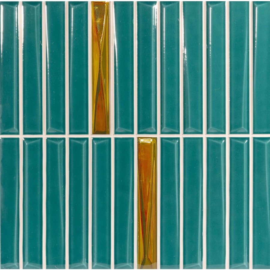 Плитка настенная Monopole Melody Turquoise глянцевая бирюзовая 20x20 см