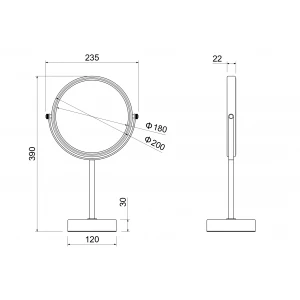 Зеркало Aquatek косметическое настольное 5х AQ4914CR