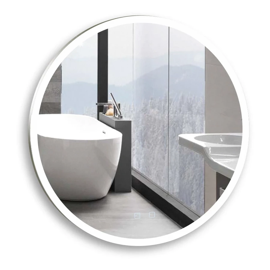 Зеркало Silver Mirrors голосовое управление подогрев сенсорный выключатель Перла-VOICE LED-00002617 77x77 см