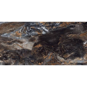 Керамогранит Neodom Luxury Lawa Nero Polished глянцевый черный N20331 120х60 см