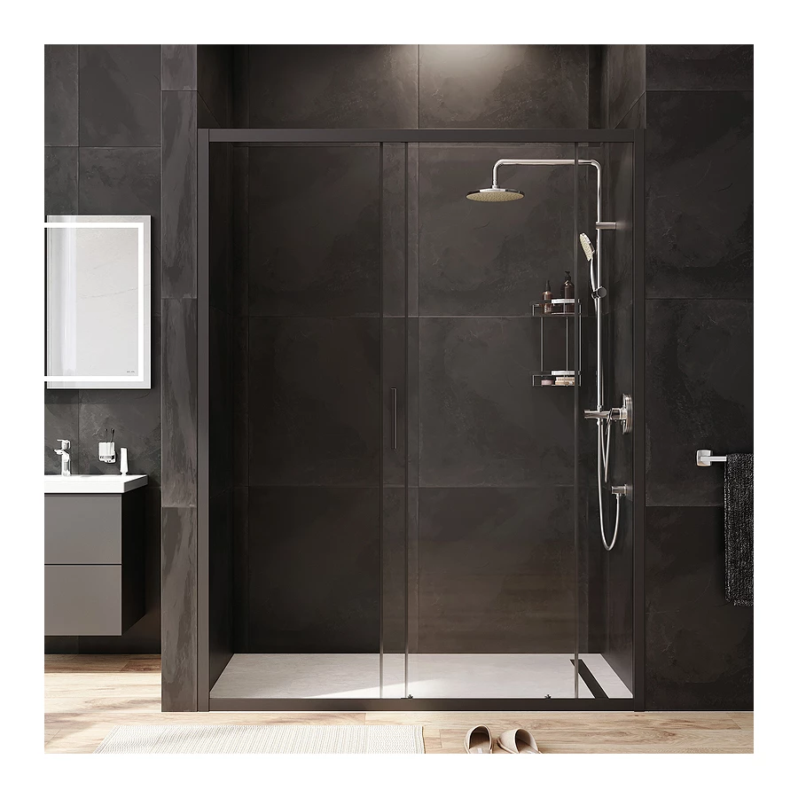 Дверь душевая в нишу Am Pm Gem раздвижная W90G-150-1-195BT 150x195 см