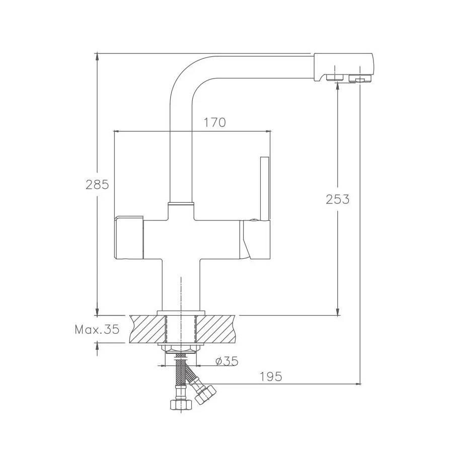 Смеситель для кухни Haiba HB70088-9
