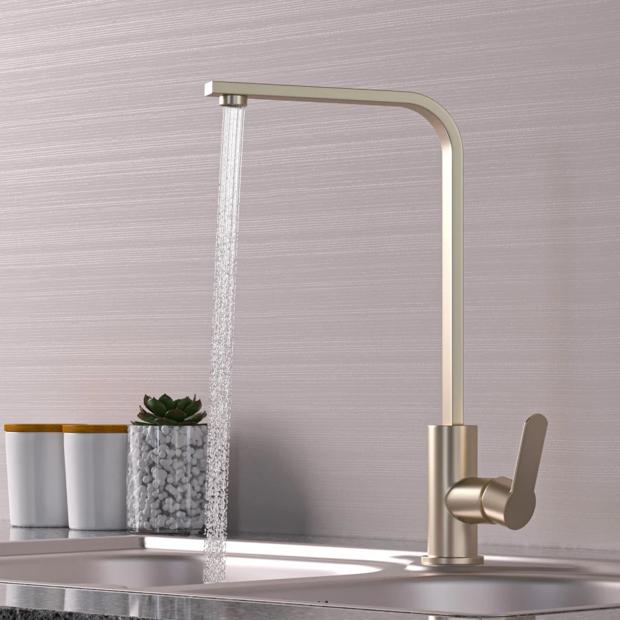 Смеситель для кухни 35k MixLine MLSS-0324 плоский излив 542375 сатин