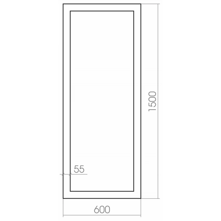 Зеркало Azario Монреаль напольное дуб ФР-00001408 60х150 см