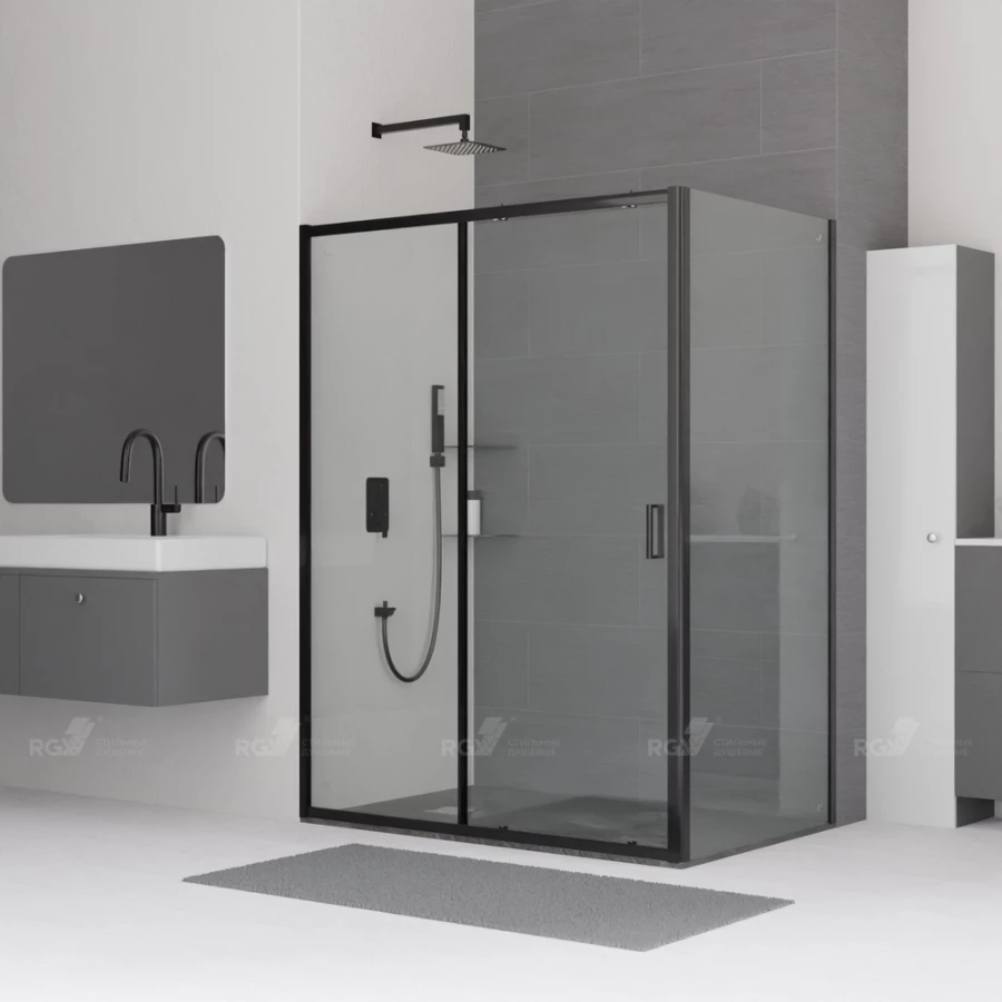 Душевой уголок RGW CL-48B CL-14B + Z-050-1B Прозрачное 32094800-014 100х100 см