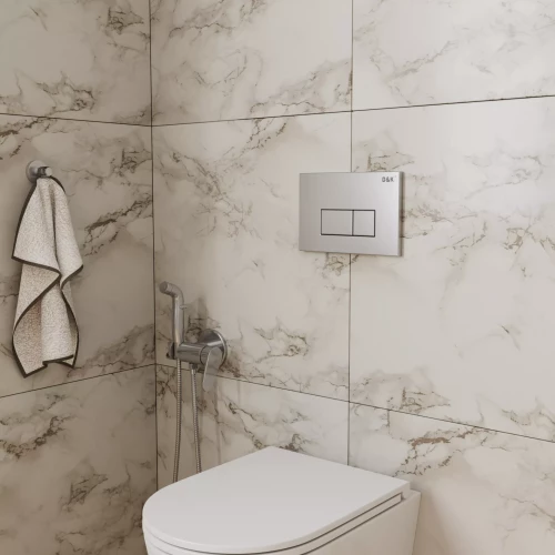 Клавиша смыва D&K Rhein матовый хром DB1499002