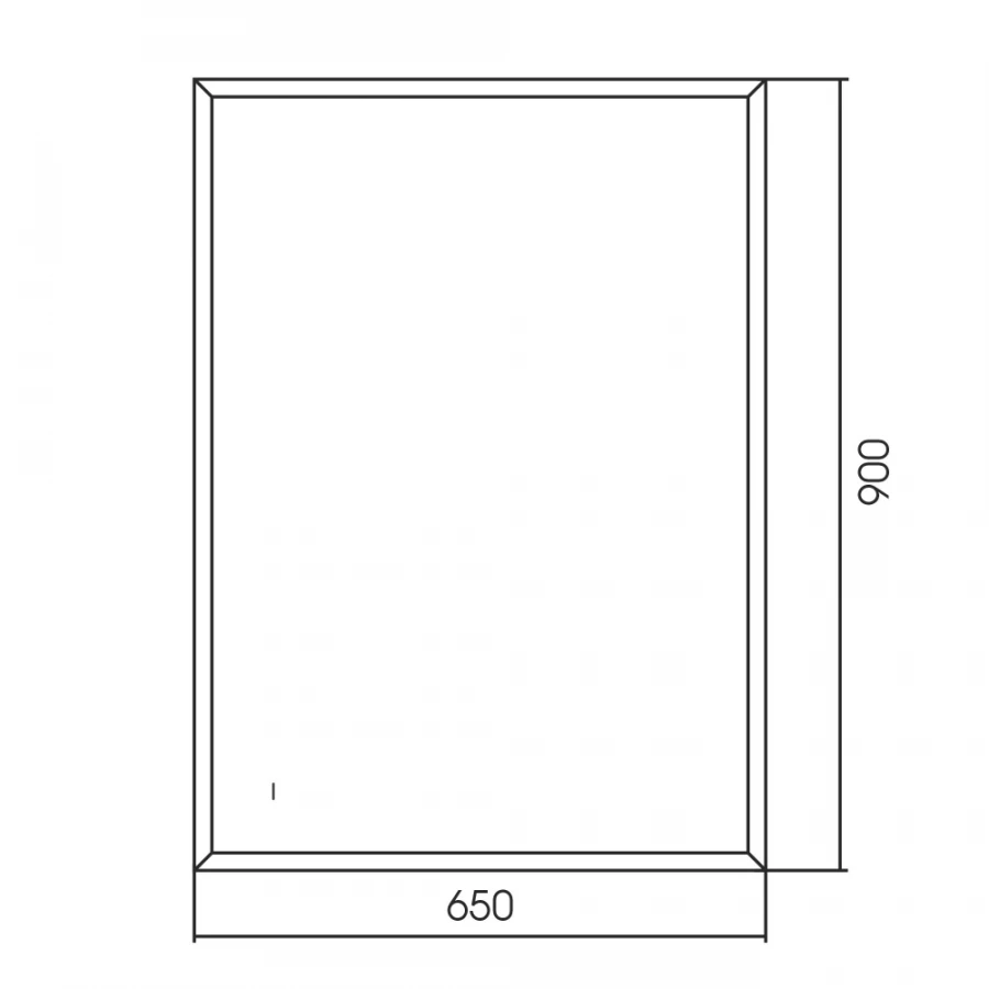 Зеркало Abber See с подсветкой бесконтактный выключатель диммер черный AG6110SC-0.65