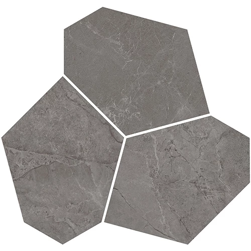 Декор Kerama Marazzi Марсель наборный обрезной глянцевый серый KMD2HID023BR 26,5x25,5 см