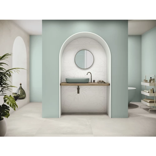 Плитка настенная Ape Ceramica Bellagio Dec Lecco Bianco Rect матовая белая A041899 120х60 см