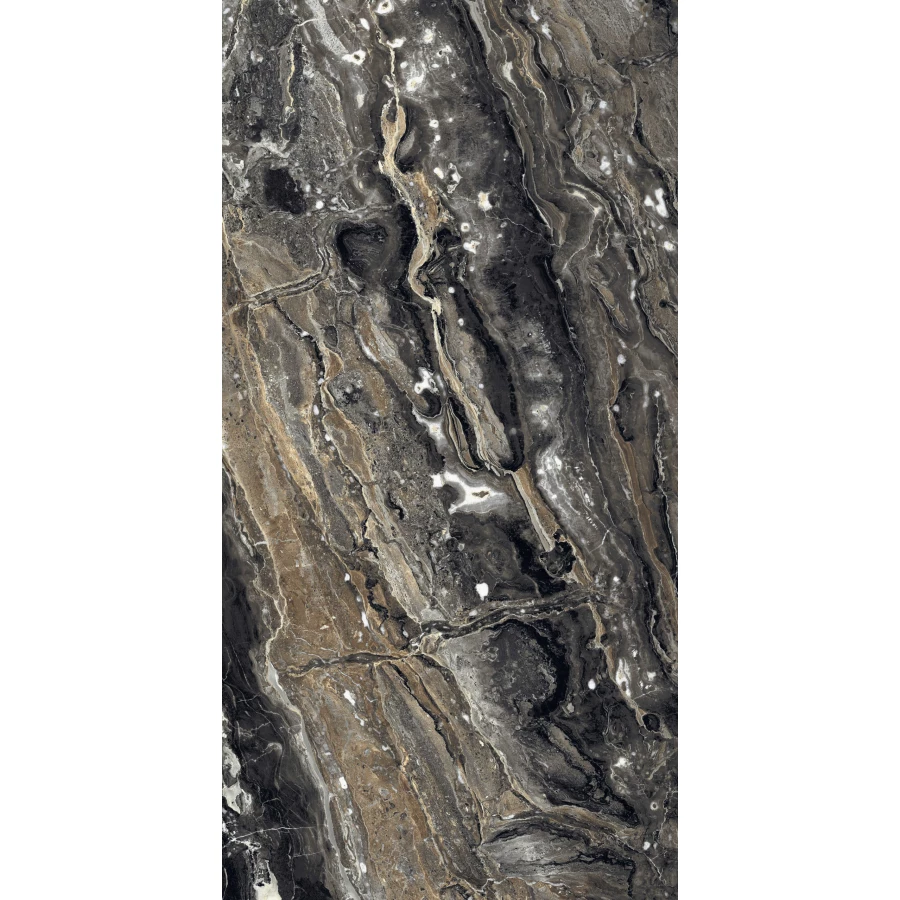 Керамогранит A-Ceramica Amina Brown High Gloss 7 mm глянцевый коричневый 120х60 см