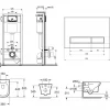 Унитаз Lavinia Boho Relfix Bristol Rimless 75110218 (комплект 6 в 1)