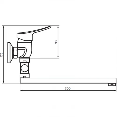 Смеситель Dorff Norma для ванны душа с душевым гарнитуром D1095000