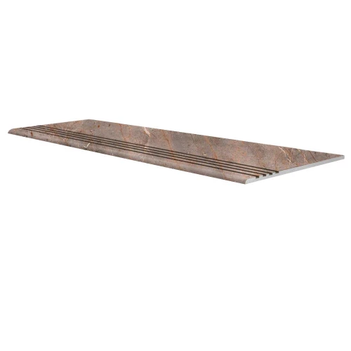 Ступень Стандарт Проходная из керамогранита Керамика Будущего Гранит Бардильо Классик SR матовая коричневая 049844 120х29,5 см