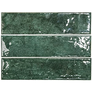 Керамогранит DNA Mediterraneo Oliva глянцевый зеленый 28х7 см