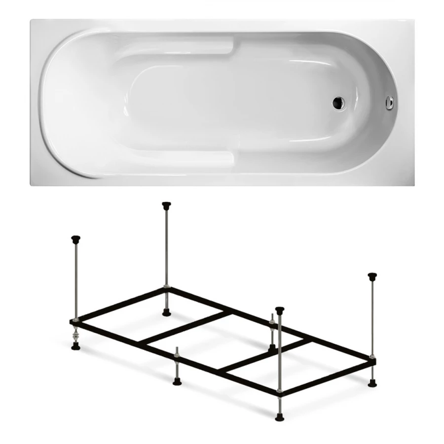 Акриловая ванна Lavinia Boho Bristol S1-35020060 универсальная (комплект 2 в 1) 160x75 см