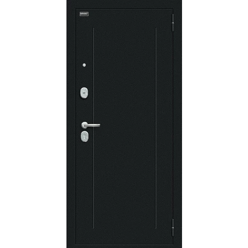 Входная дверь Bravo Флэш 205x86 Букле черное/Wenge Veralinga правое открывание