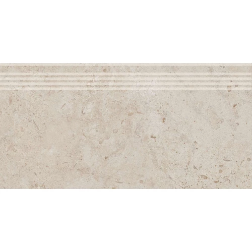 Ступень из керамогранита Kerama Marazzi Про Лаймстоун матовая бежевая DD205520R/GR 60х30 см