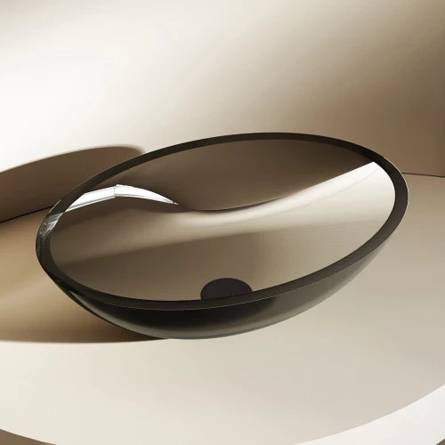 Раковина накладная прозрачная Abber Kristall AT2802Onyx