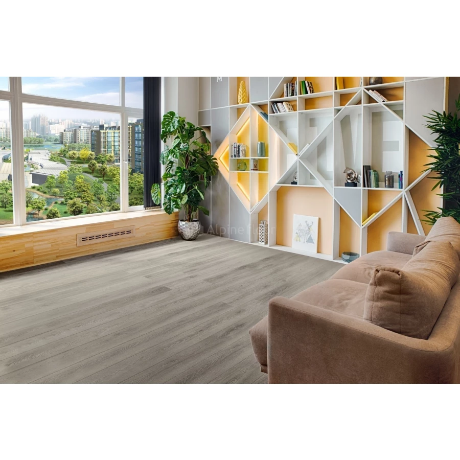 Каменный SPC ламинат Alpine Floor Grand Sequoia синхронное тиснение Клауд ECO 11-15 43 класс 4 мм 2.74 кв.м 152.4х18 см