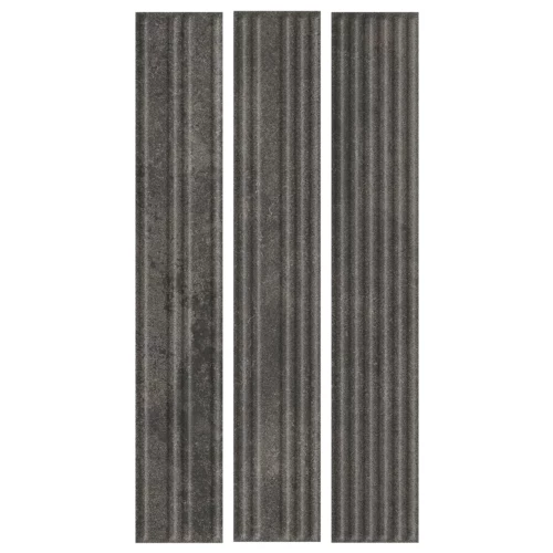 Плитка фасадная Ceramika Paradyz Carrizo Basalt Elewacja Struktura Stripes Mix Mat 40x6,6 см