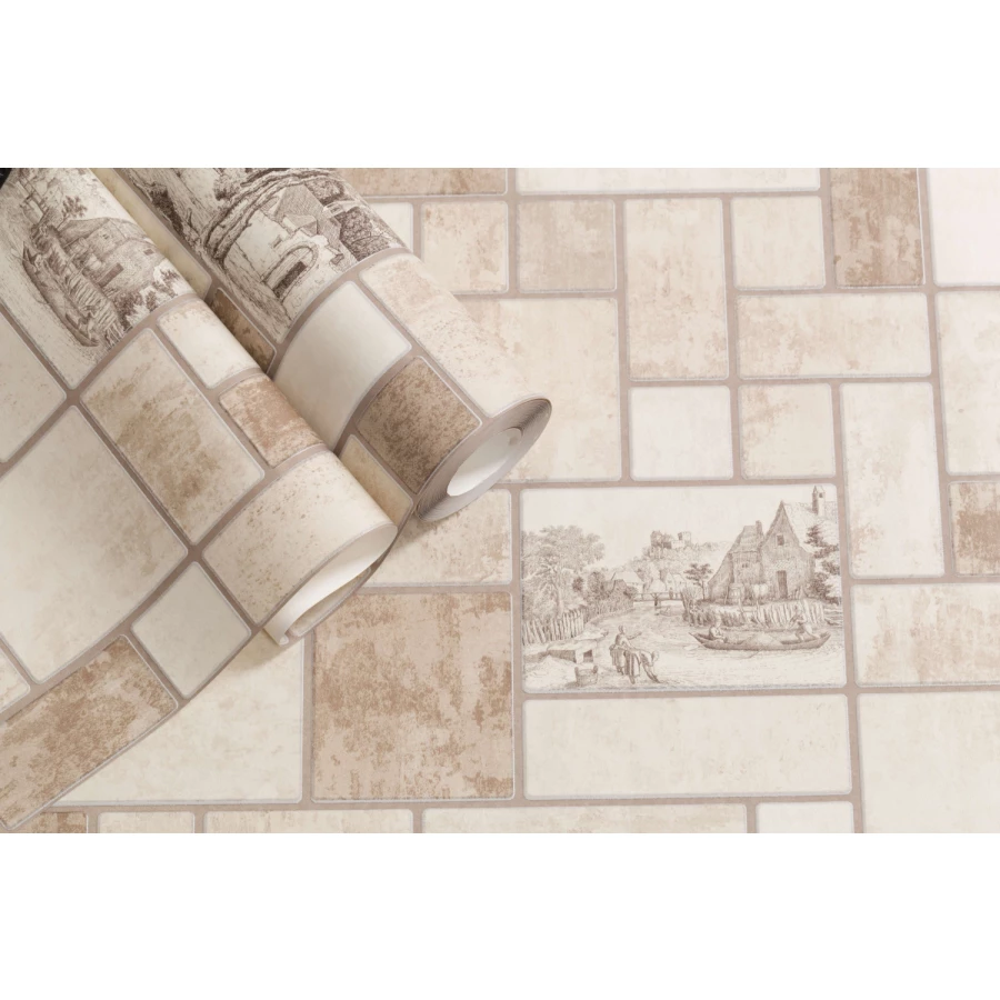 Обои бумажные Palitra Home HomeColor Holly бежевые HC11011-28 0.53х0.05 м