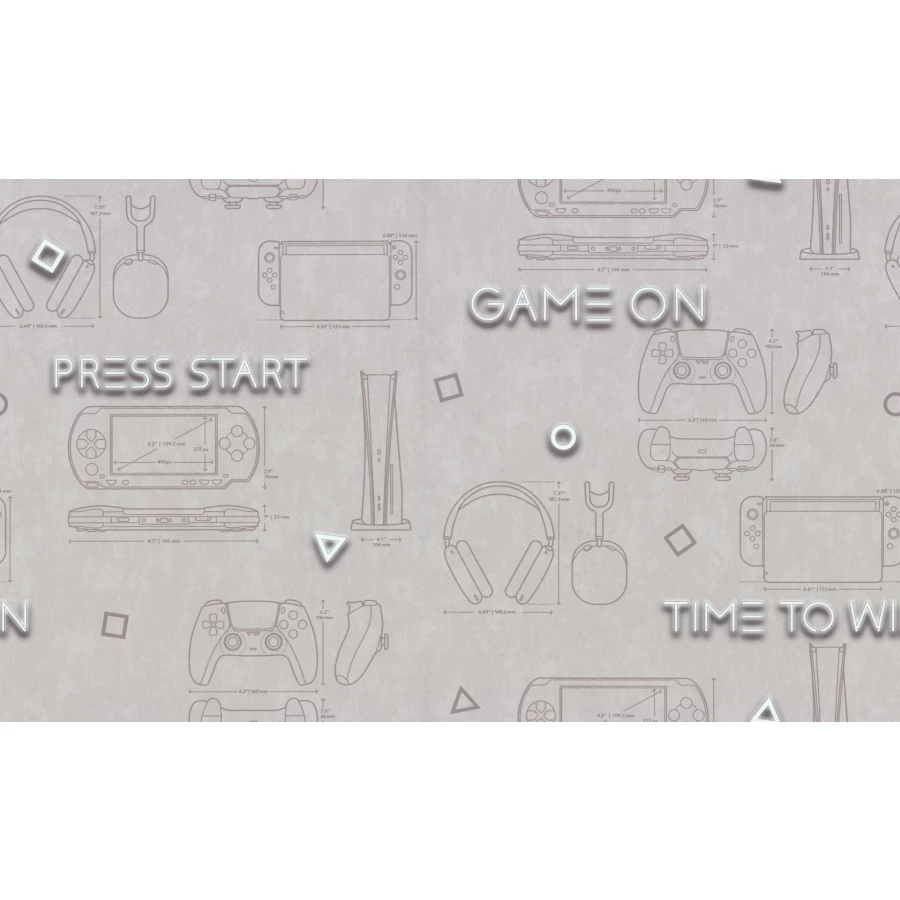 Обои флизелиновые Palitra Home Gamepad HomeColor коричневые HC72157-42 1,06х10,05 м