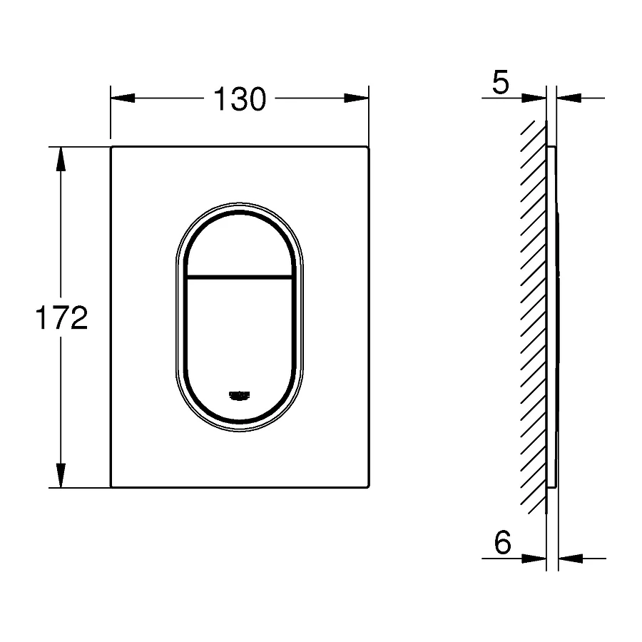 Кнопка смыва Grohe Arena Cosmopolitan альпин-белый 37624SH0