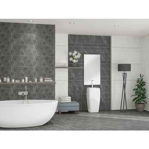 Плитка настенная Azori Hygge Grey полуматовая серая 00-00110088 63х31,5 см