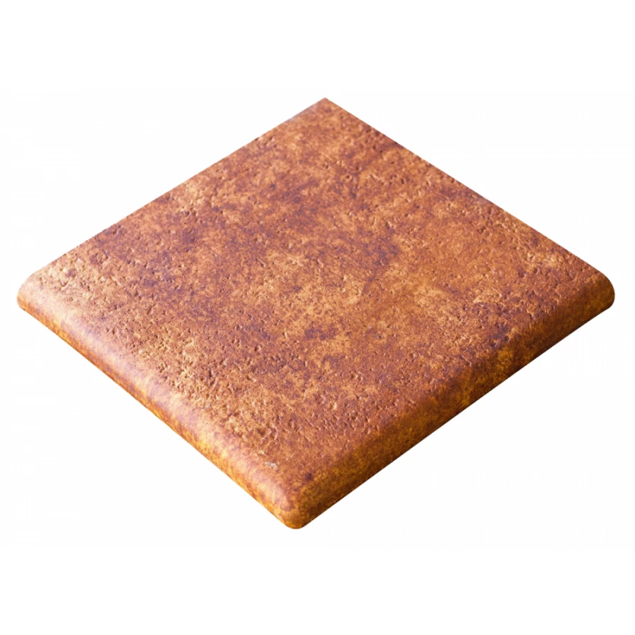 Клинкерная плитка Gres de Aragon Jasper Esquina Redonda Jasper Marrón матовая коричневая 901640 33х33 см