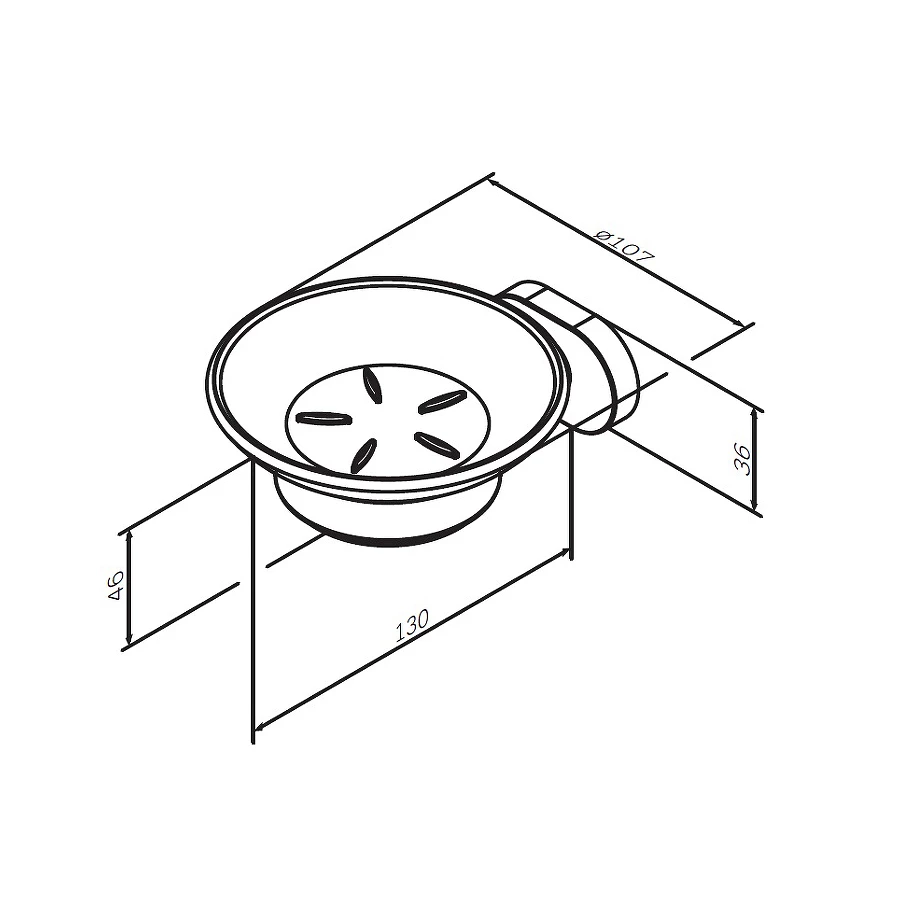 Мыльница стеклянная с настенным держателем Am Pm Sense L A7434200