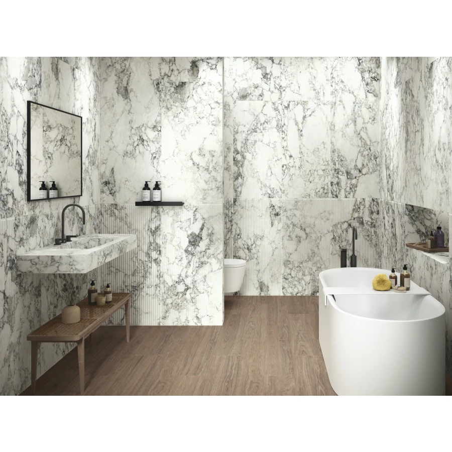 Керамогранит Ape Ceramica Volterra Stavro White Matt Rect матовый белый A041126 120х60 см