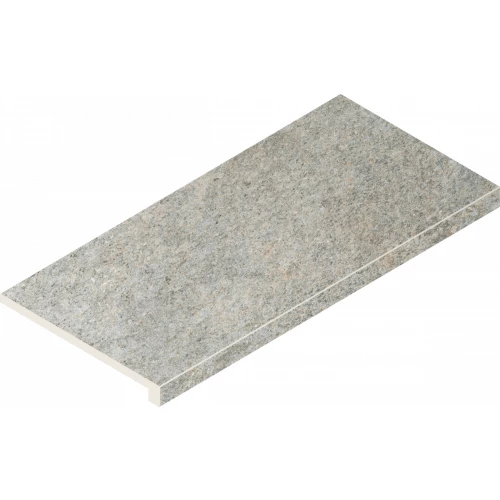 Ступень фронтальная из керамогранита Italon Магма Сильвер Грип матовая серая 620070002962 60х33 см