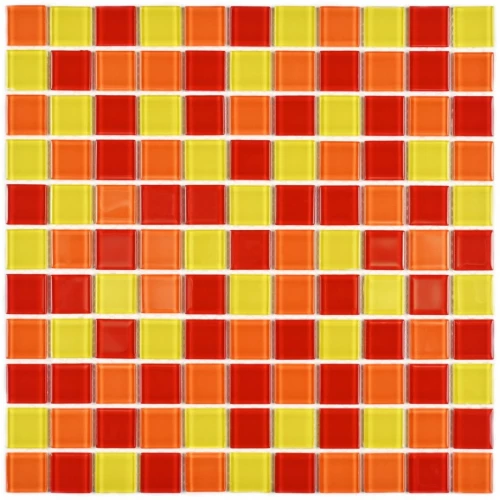 Мозаика Bonaparte Стеклянная мозаика Fruit mix 25х25 глянцевая многоцветная 30х30 см