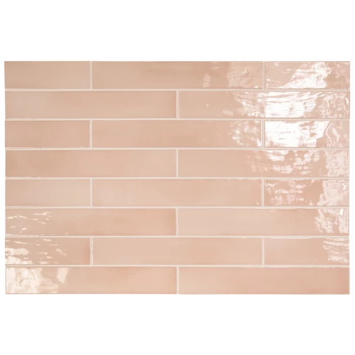 Плитка керамическая Equipe Манакор Блуш Пинк / Manacor Blush Pink глянцевая розовая 26924 40х6,5 см