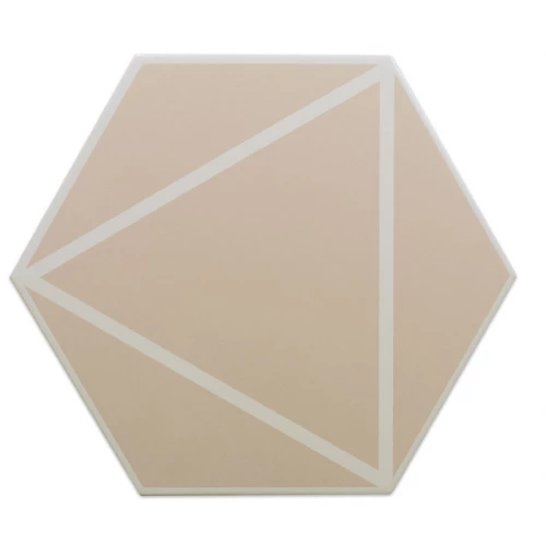 Керамогранит DNA Tiles Фэнси Линес Cафе / Fancy Lines Cafe матовый бежевый 127017 23х20 см