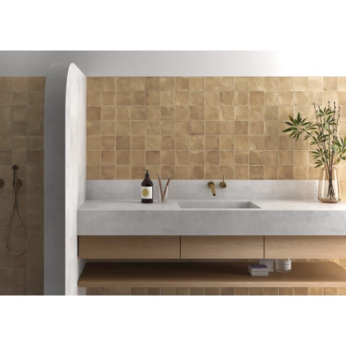 Плитка настенная Equipe Саббиа Синнамон / Sabbia Cinnamon матовая бежевая 31877 10х10 см