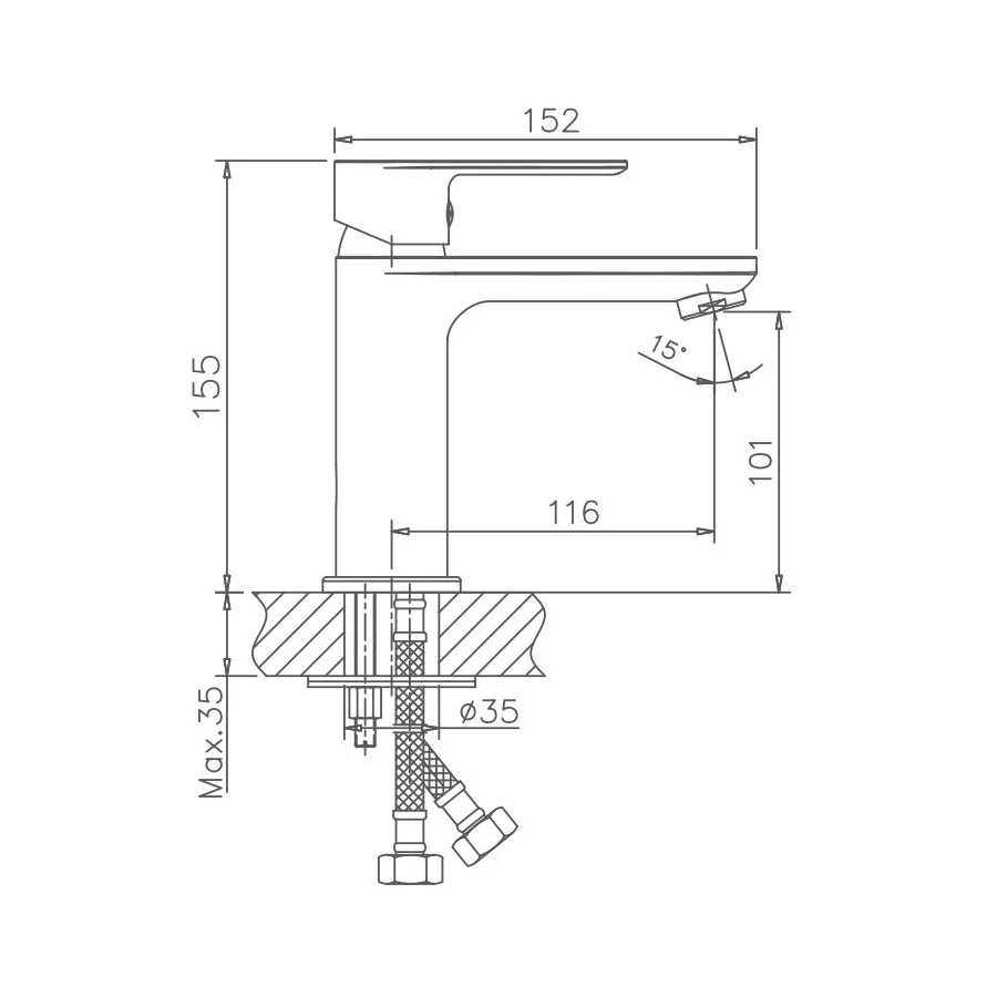 Смеситель для раковины Haiba HB10505-8