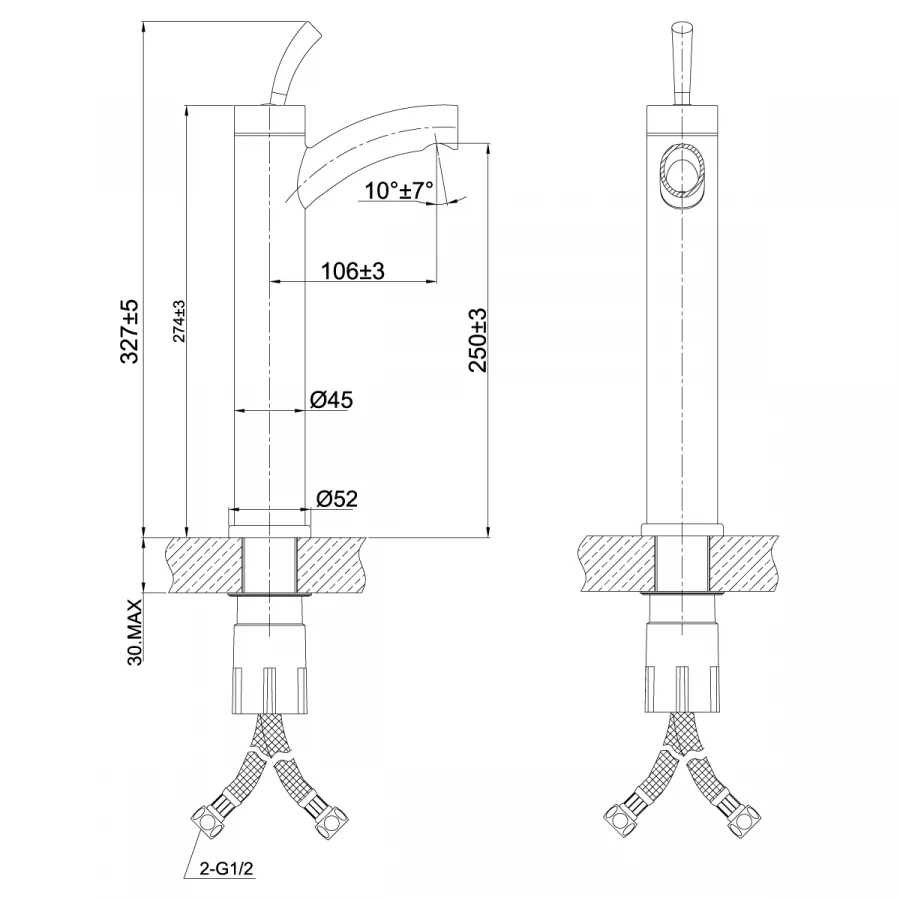 Смеситель для умывальника Lemark Element LM5109S