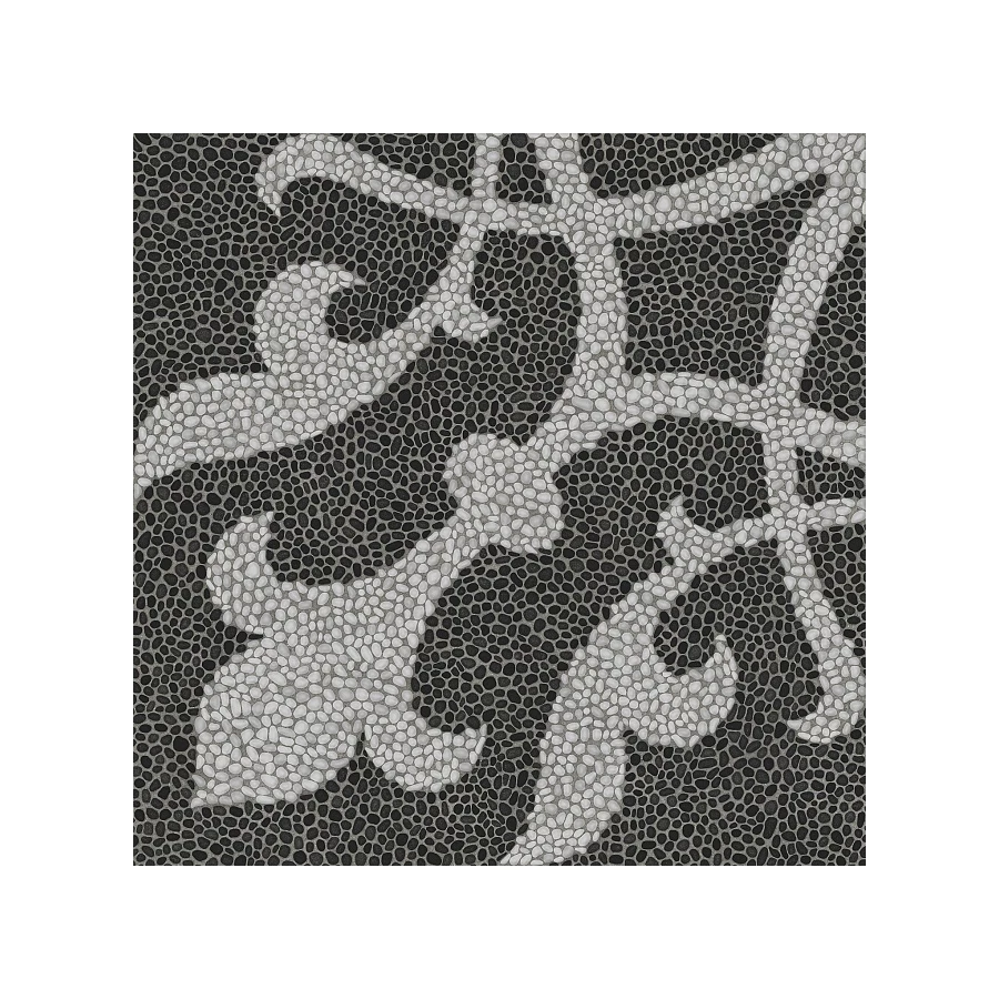 Керамогранит Kerama Marazzi Багатти белый чёрный обрезной DD843300R 80x80 см