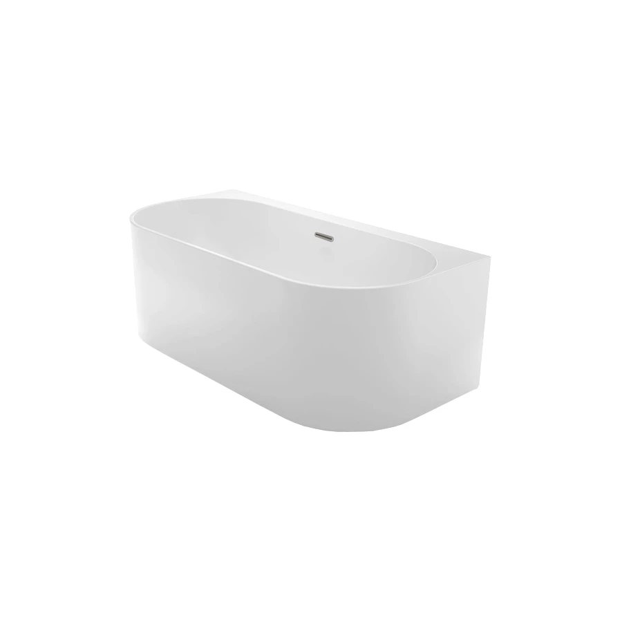 Ванна акриловая Azario Bradford пристенная в комплекте с сифоном и металлической рамой BRA17080 170х80х58 см