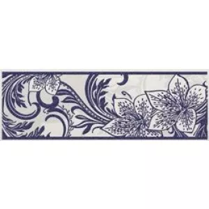 Бордюр Lasselsberger Ceramics Азур крем синий 1501-0054 25х8,5