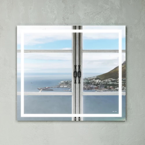 Зеркало Am Pm Gem с LED-подсветкой по периметру M91AMOX0801WG 80 см