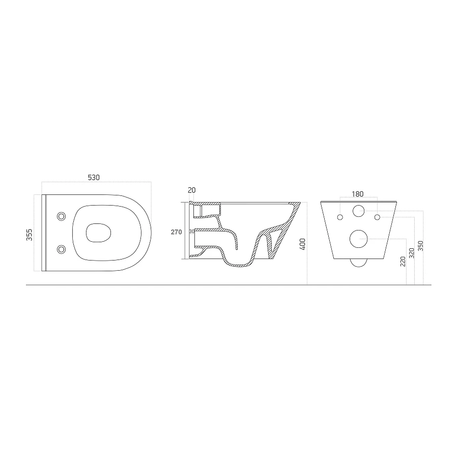 Унитаз подвесной безободковый Creto Logan L3 черный матовый 1003-002-L3BlMat