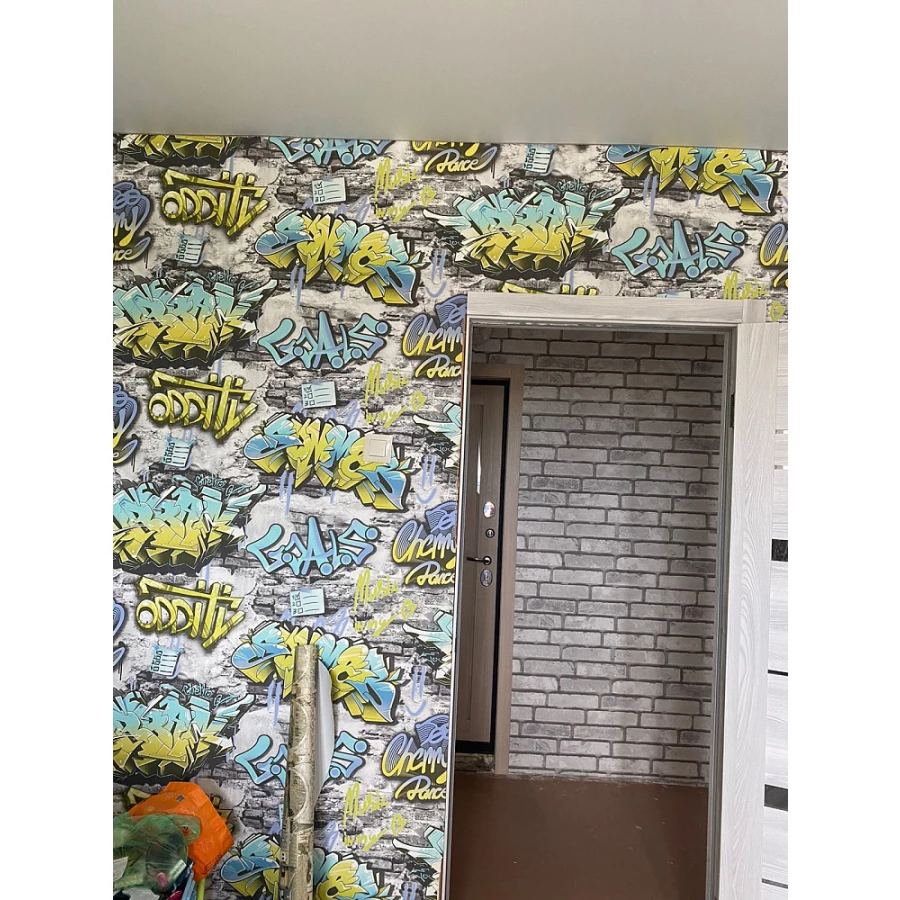 Обои флизелиновые Palitra Home HomeColor Daim зеленые HC71906-44 1.06х10.05 м