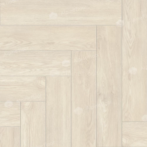 Каменный SPC ламинат Alpine Floor Parquet Light синхронное тиснение Дуб Адара ЕСО 13-14 43 класс 4 мм 1.95 кв.м 60х12.5 см