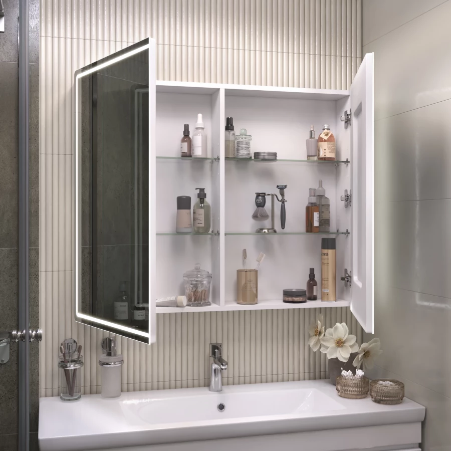 Зеркало шкаф Vigo Geometry Comfort 1000 навесной 222 99.6x79 см