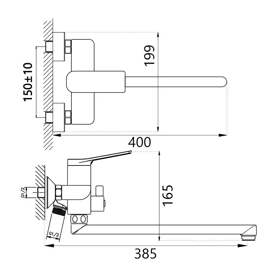 Смеситель для ванны Haiba HB22816-3