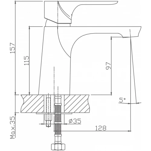 Смеситель Cron для раковины хром CN10172